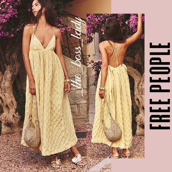 Free People maxi dress textured shapeless boho pleated XS - Picture 1 of 8